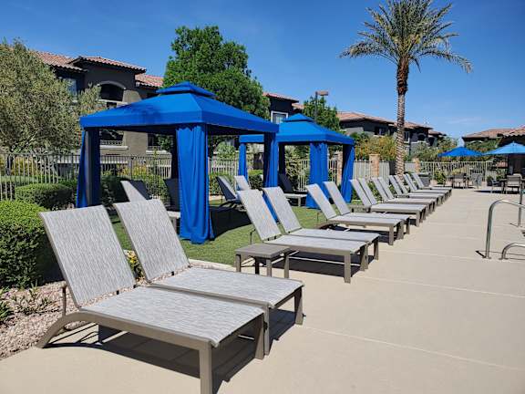 Poolside Lounge Chairs at The Paramount by Picerne, Nevada, 89123