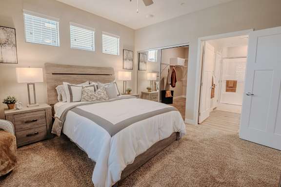 Large Comfortable Bedrooms With Closet at Level 25 at The Curve by Picerne, Las Vegas, NV, Nevada