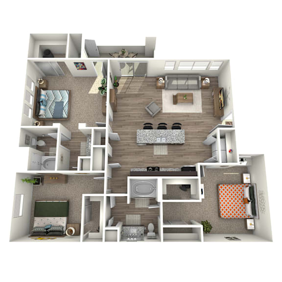 3 bed 2 bath floor plan A at The View at Horizon Ridge, Nevada, 89012