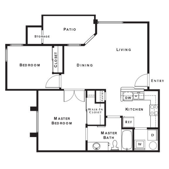 2 bed 2 bath floor plan at The Equestrian by Picerne, Henderson, 89052