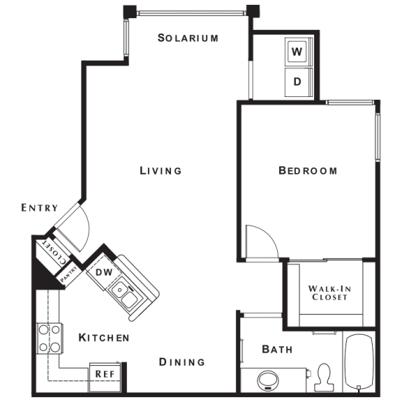 1 bed 1 bath floor plan at The Equestrian by Picerne, Henderson, NV, 89052