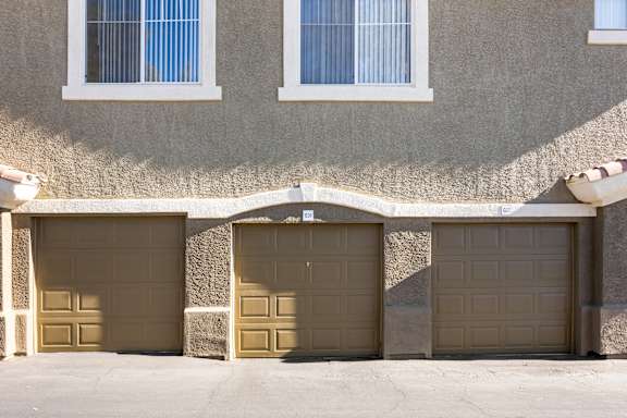 A house with three garage doors.