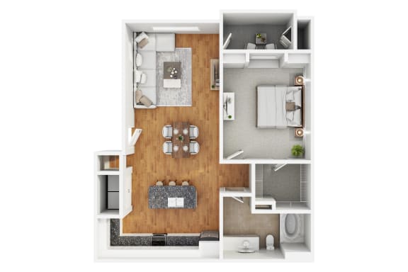 A1 Floor Plan at Level 25 at Oquendo by Picerne, Las Vegas