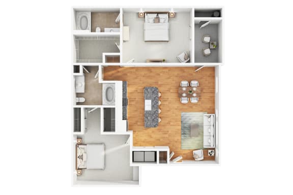 B3 Floor Plan at Level 25 at Oquendo by Picerne, Las Vegas, 89148