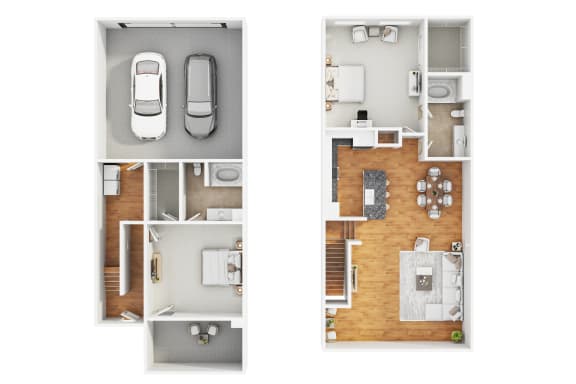 E1 Floor Plan at Level 25 at Oquendo by Picerne, Nevada