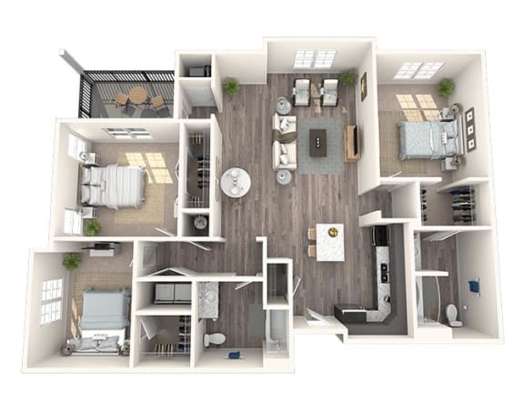 Floor Plan  3 bed 2 bath Vista Floor Plan at The Oasis at Plymouth, Massachusetts
