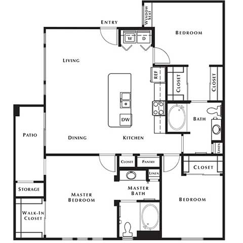 3bed 2 bath floor plan at Level 25 at Cactus by Picerne, Nevada, 89141