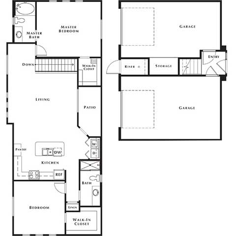 2 bed 2 bath floor plan B at Level 25 at Cactus by Picerne, Las Vegas