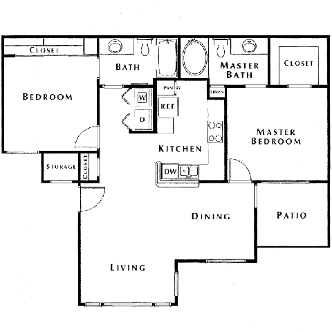 2 bed 2 bath floor plan at The Summit by Picerne, Henderson, NV, 89052
