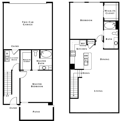 E1 Floor Plan at The Passage Apartments by Picerne, Henderson, NV, 89014