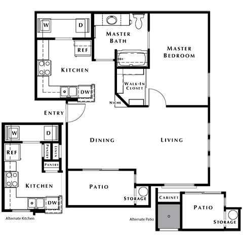 The Oasis Floor Plan at The Passage Apartments by Picerne, Henderson, 89014