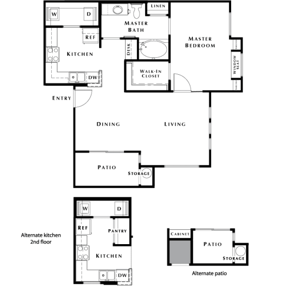 1 bed 1 bath floorplan A at The Paseo by Picerne, Goodyear