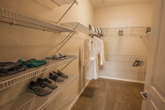 walk in closet space at Level 25 at Oquendo by Picerne, Nevada, 89148