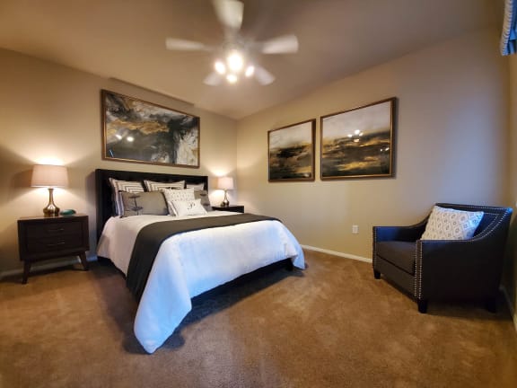 Carpeted Bedroom at The Paramount by Picerne, Las Vegas, 89123