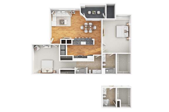 B2 Floor Plan at The Covington by Picerne, Las Vegas, NV