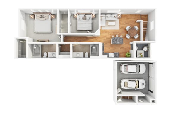 2 bedroom 2 bathroom loft at The Preserve by Picerne, N Las Vegas, 89086