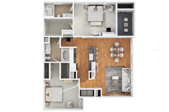 a floor plan of a home with a bedroom and a living room