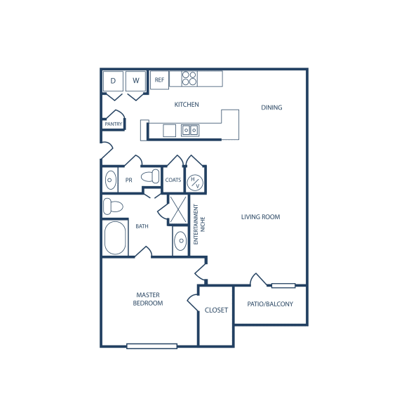 1B Floor Plan at Grand Reserve at Columbus Apartments in Columbus, Georgia, GA