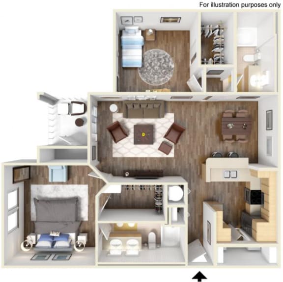 Live Oak 3D Floorplan at Oakleaf Plantation in Jacksonville, FL
