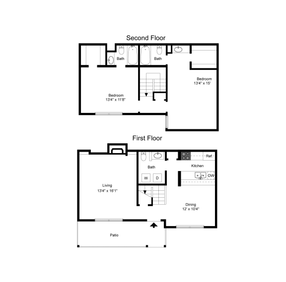 Floor Plan B4 at Davenport Apartments in Dallas, TX