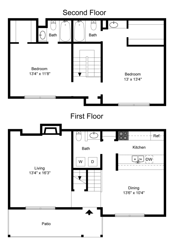 Floor Plan B6 at Davenport Apartments in Dallas, TX