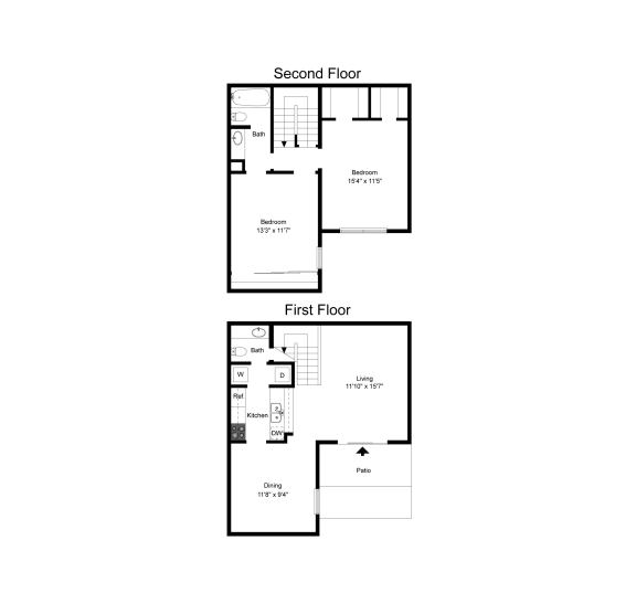 Floor Plan B3 at Davenport Apartments in Dallas, TX