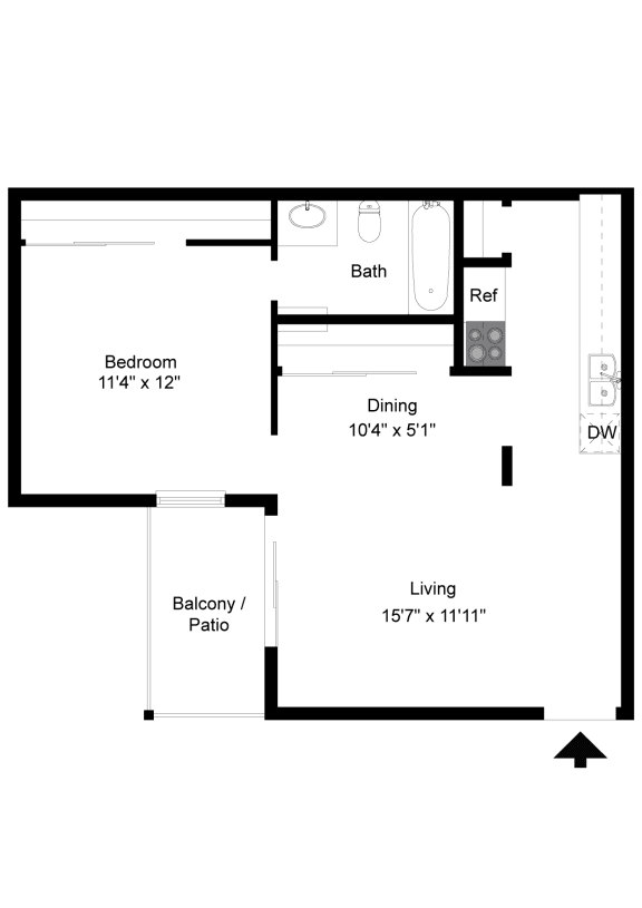 Floor Plan A10 at Davenport Apartments