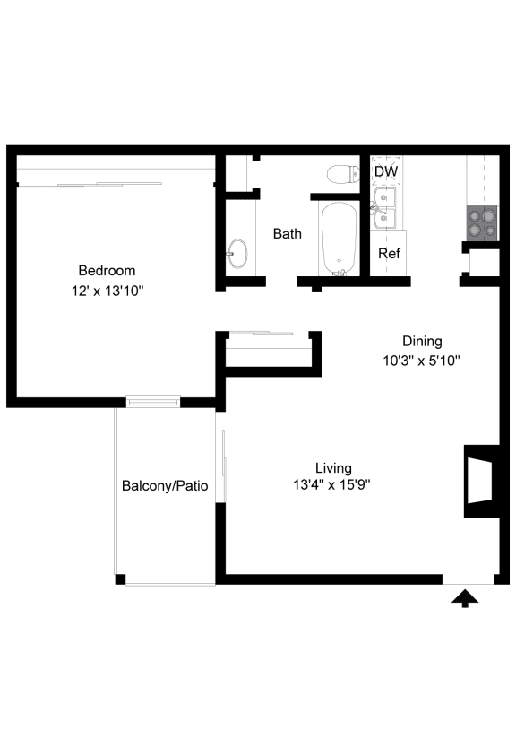 Floor Plan A4 at Davenport Apartments in Dallas, TX