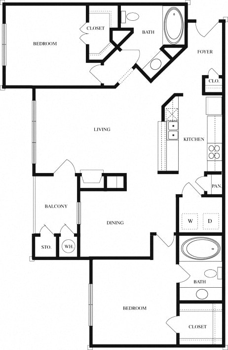 C1 2D Floorplan at Wellington Ridge in Lawrenceville, GA