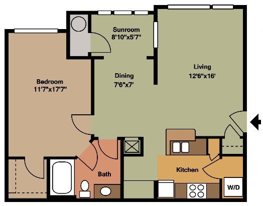 The Hamilton (Traditional) Floorplan at Ultris Courthouse Square