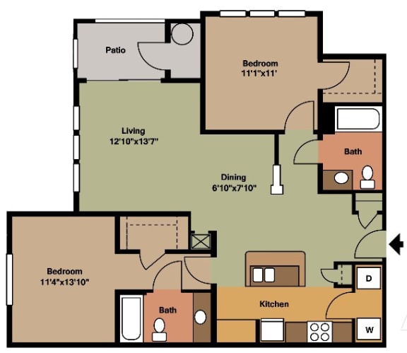 The McKinley (Traditional) Floorplan at Ultris Courthouse Square
