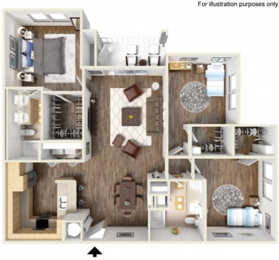 Royal Palm 3D Floorplan at Oakleaf Plantation in Jacksonville, FL