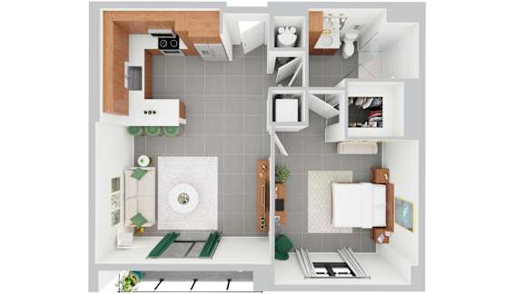 A13, 1 bed 1 bath | 766 - 782 sq ft | Alvorada on the Bay in North Miami Beach, FL