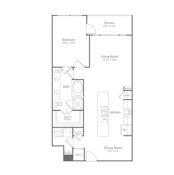 Harlow River Oaks Floor Plan A14, Houston, TX