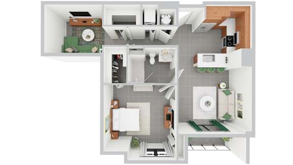 A15, 1 bed 1 bath + den | 845 sq ft | Alvorada on the Bay in North Miami Beach, FL