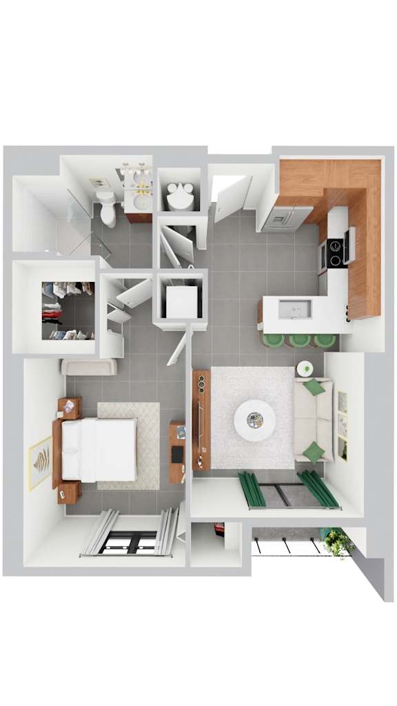 A2, 1 bed, 1 bath | Alvorada on the Bay in North Miami Beach, FL