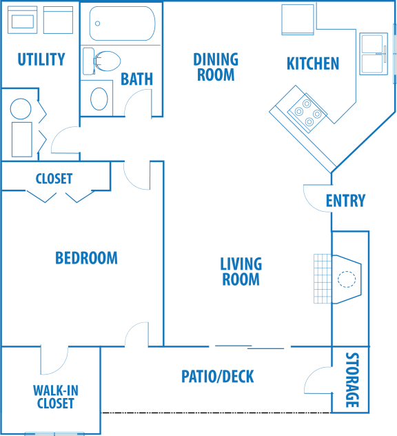 A2 2D floorplan Blue