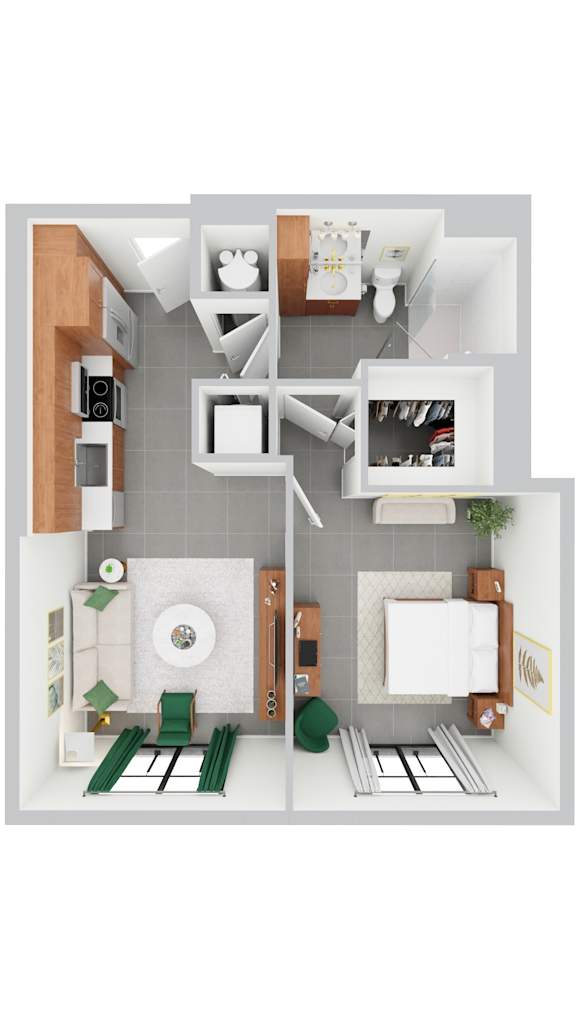 A4, 1 bed 1 bath | 599 sq ft | Alvorada on the Bay in North Miami Beach, FL