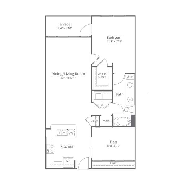 Harlow River Oaks Floor Plan A6, Houston, TX
