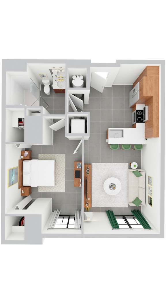 A7, 1 bed 1 bath | 623 sq ft | Alvorada on the Bay in North Miami Beach, FL