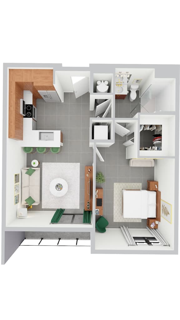 A9, 1 bed, 1 bath | 658 sq ft | Alvorada on the Bay in North Miami Beach, FL