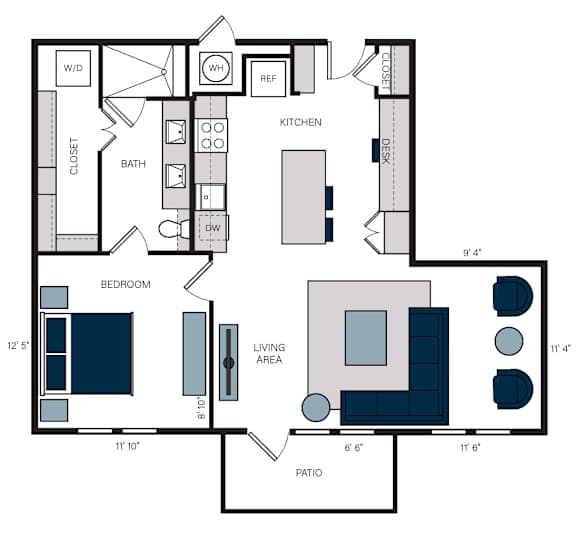 A6, 1Bed/1Bath, 873 sq. ft. at the Alastair at Aria Village Apartments in Sandy Springs, GA
