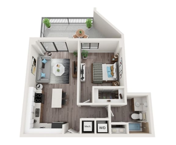 A5 Floor Plan at Alameda West, Florida, 33144