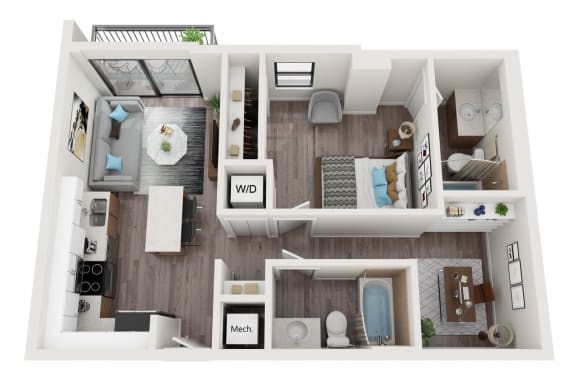 A9D Floor Plan at Alameda West, Miami, Florida