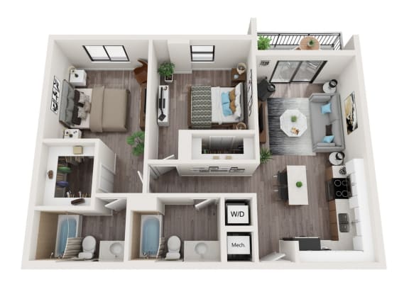 B10 Floor Plan at Alameda West, Miami, Florida