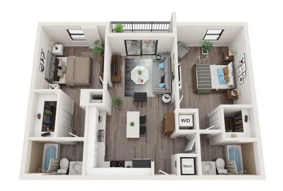 B11 Floor Plan at Alameda West, Miami