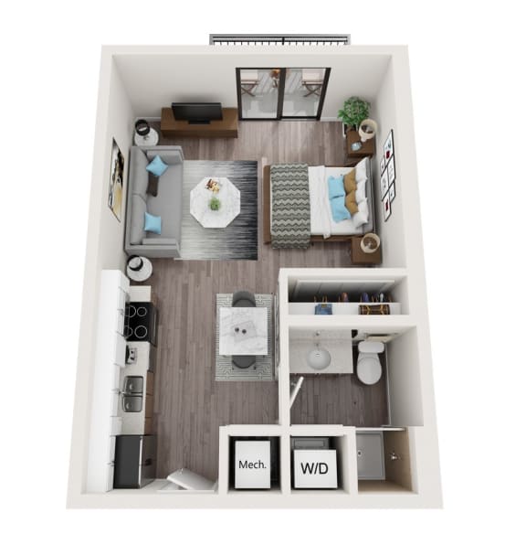 S2 Floor Plan at Alameda West, Miami