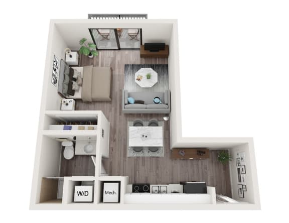 S6 Floor Plan at Alameda West, Miami, FL