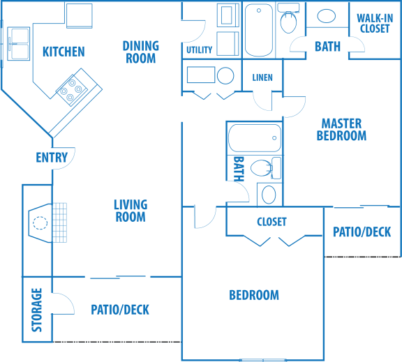 B1 2D floorplan Blue