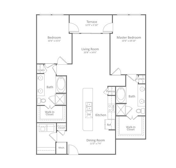 Harlow River Oaks Floor Plan B10, Houston, TX